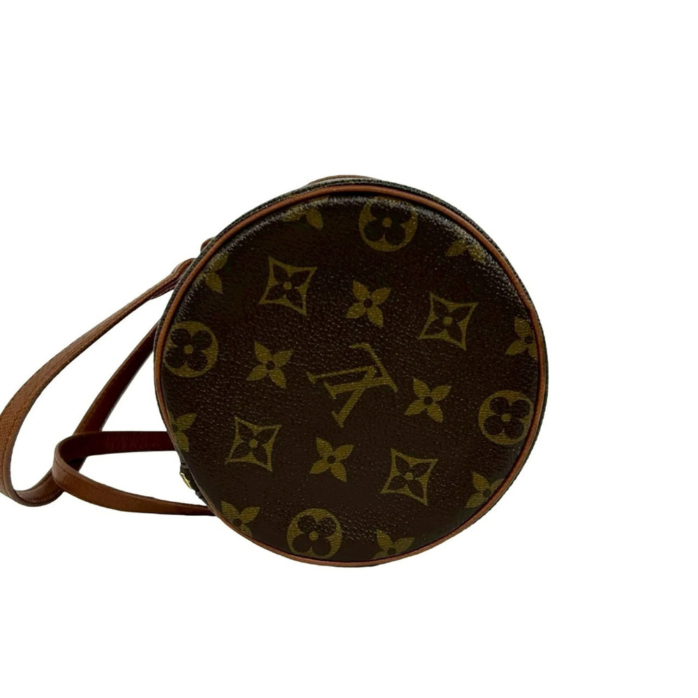 LOUIS VUITTON Authentic Vintage Brown Monogram Leather Papillon 26 Boston Bag - Picture 5 of 9